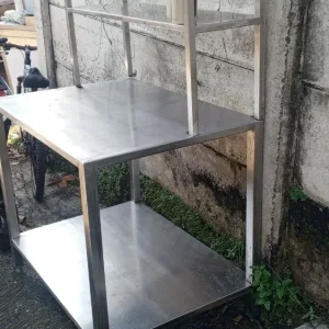 Meja Stainless Steel 2 Susun Ukuran 100x70x80