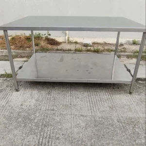 Meja Stainless Steel 2 Susun Ukuran 150x100x83