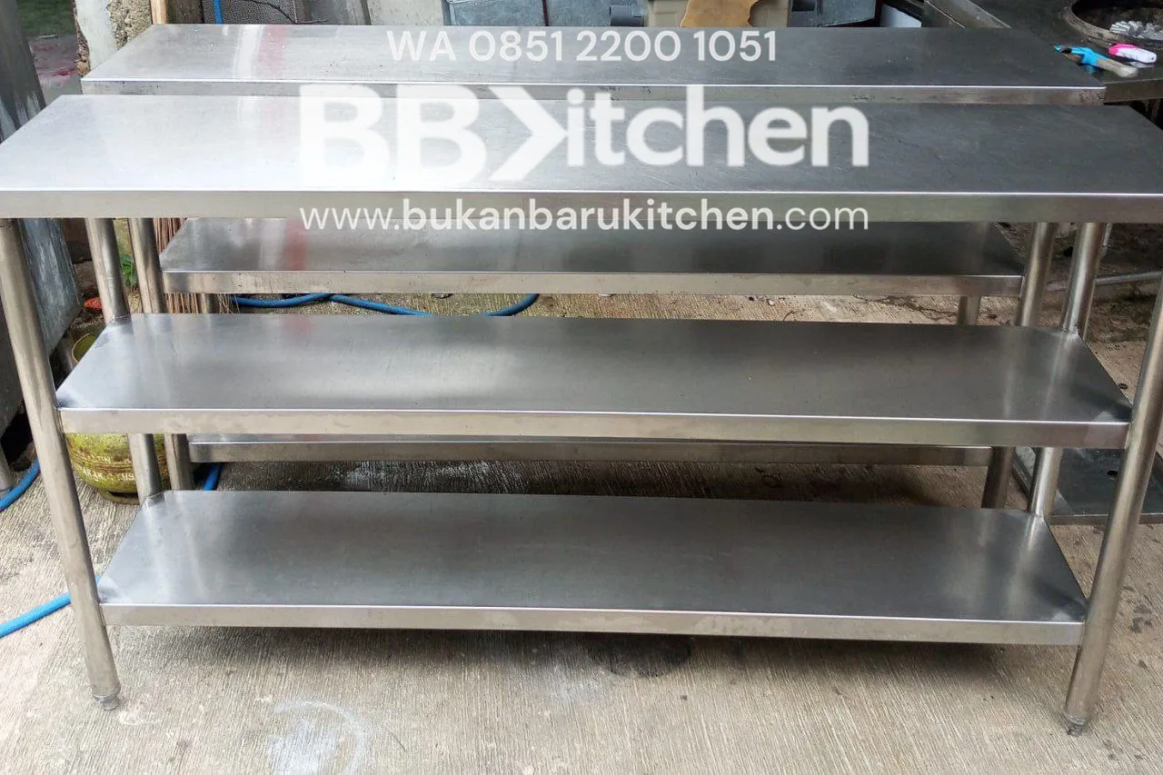 Meja Stainless Steel 3 Susun P 150 x L 35 x T 85 cm - Image 4
