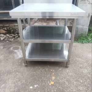 Meja Stainless Steel 3 Susun Ukuran 80x70x85