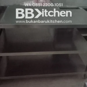 Meja Stainless Steel 3 Susun Ukuran P 120 x L 70 x T 85 cm