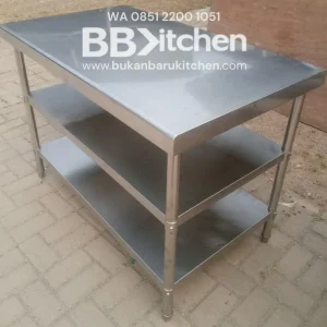 Meja Susun Stainless 3 Tingkat P120 x L70 x T85 cm