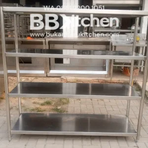 Rak 4 Susun Plat Stainless Steel P 158 x L 50 x T 150 cm