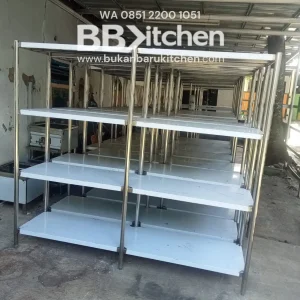 Rak 4 Susun Stainless Steel Custom P 200 x L 50 x T 180 cm