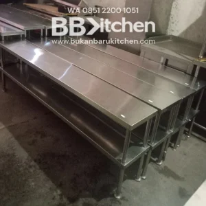 Rak Dapur Stainless Steel 2 Susun P 100 x L 30 x T 75 cm