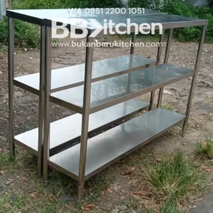 Rak Mini 3 Susun P150 x L35 x T110 cm - Ideal untuk Restoran dan Katering