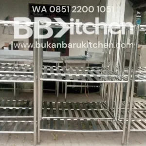 Rak Stainless 3 Susun P120 x L50 x T160 cm
