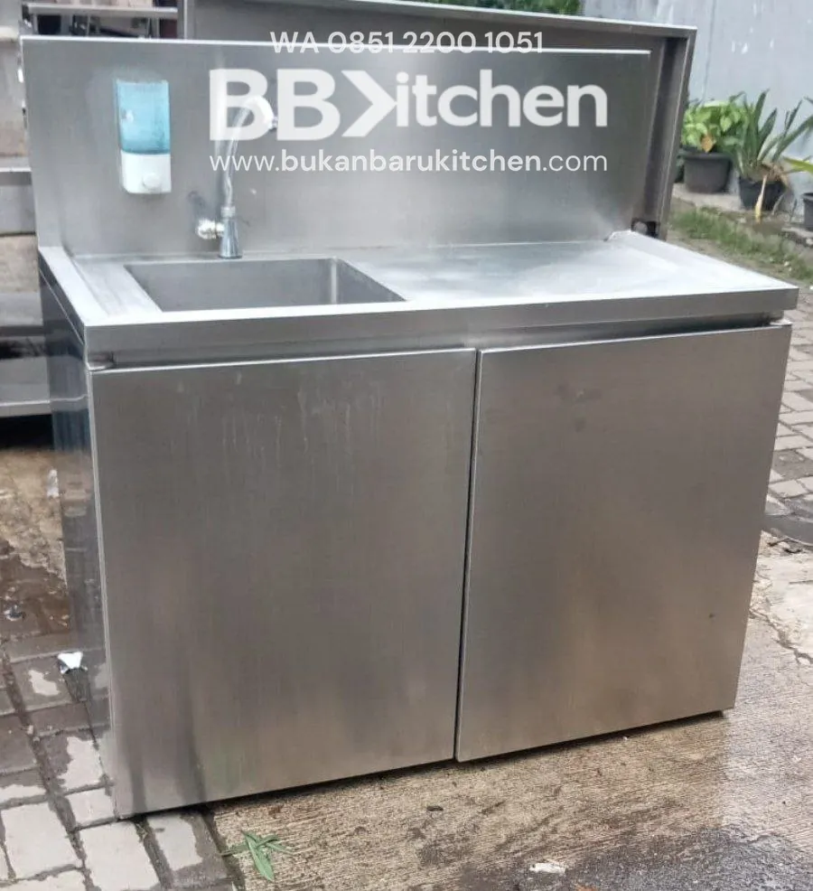Single Sink Kabinet Stainless 120x60x8 cm
