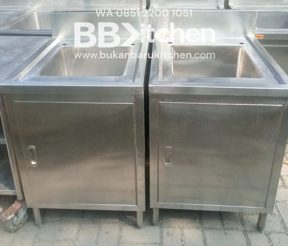 Single Sink Kabinet Stainless P 60 x L 70 x T 85 cm - Image 4