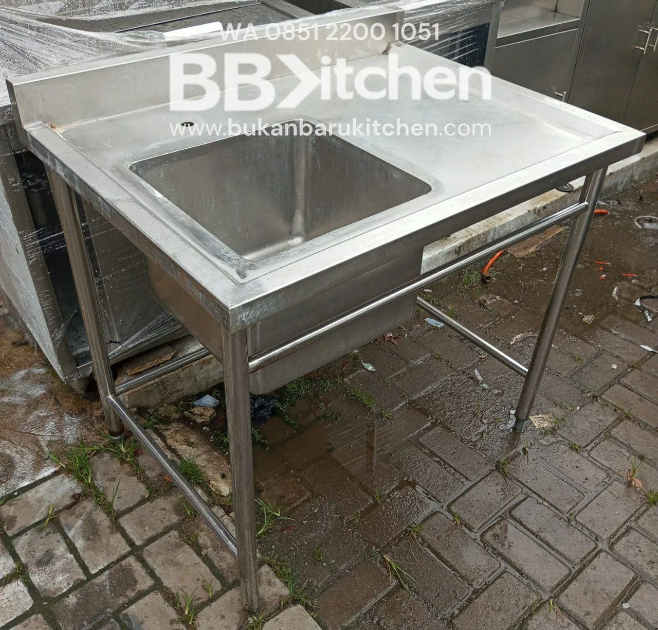 Single Sink Sayap Kanan 100x75x85 cm