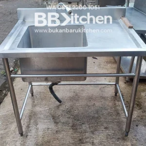 Single Sink Sayap Kanan dengan Kran P 100 x L 75 x T 85 cm
