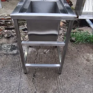 Single Sink Stainless Steel 50x60x80 dengan Bowl 30x40x30 - Bekas
