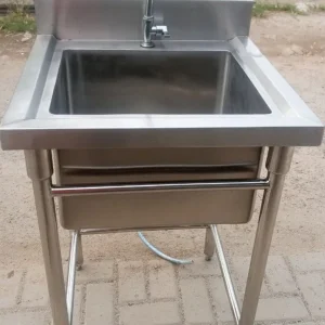 Single Sink Stainless Steel 60x60 cm dengan Kran