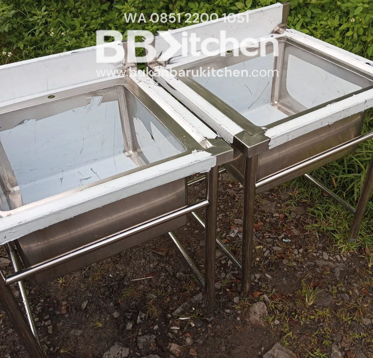 Single Sink Stainless Steel 70x70 cm Baru - Image 2