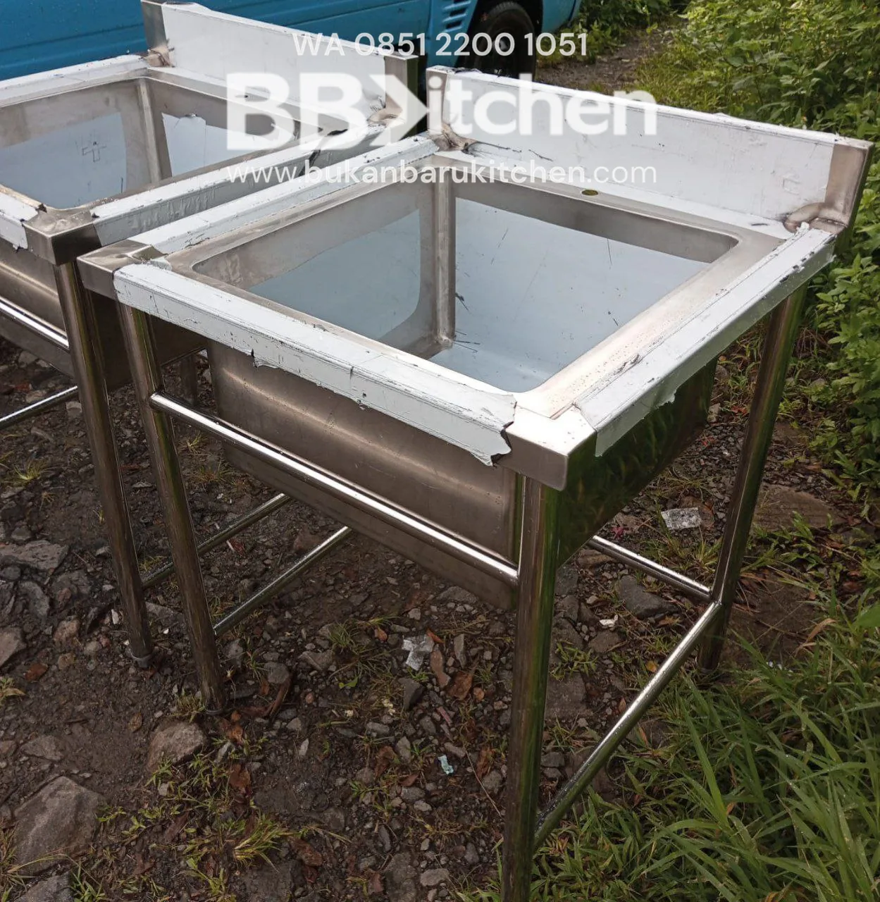 Single Sink Stainless Steel 70x70 cm Baru - Image 3