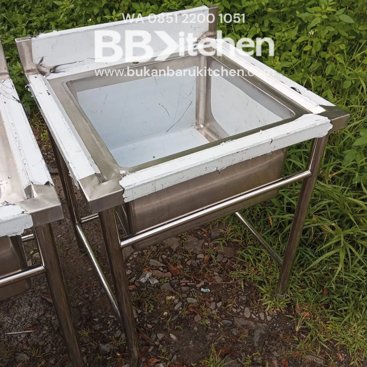 Single Sink Stainless Steel 70x70 cm Baru - Image 4
