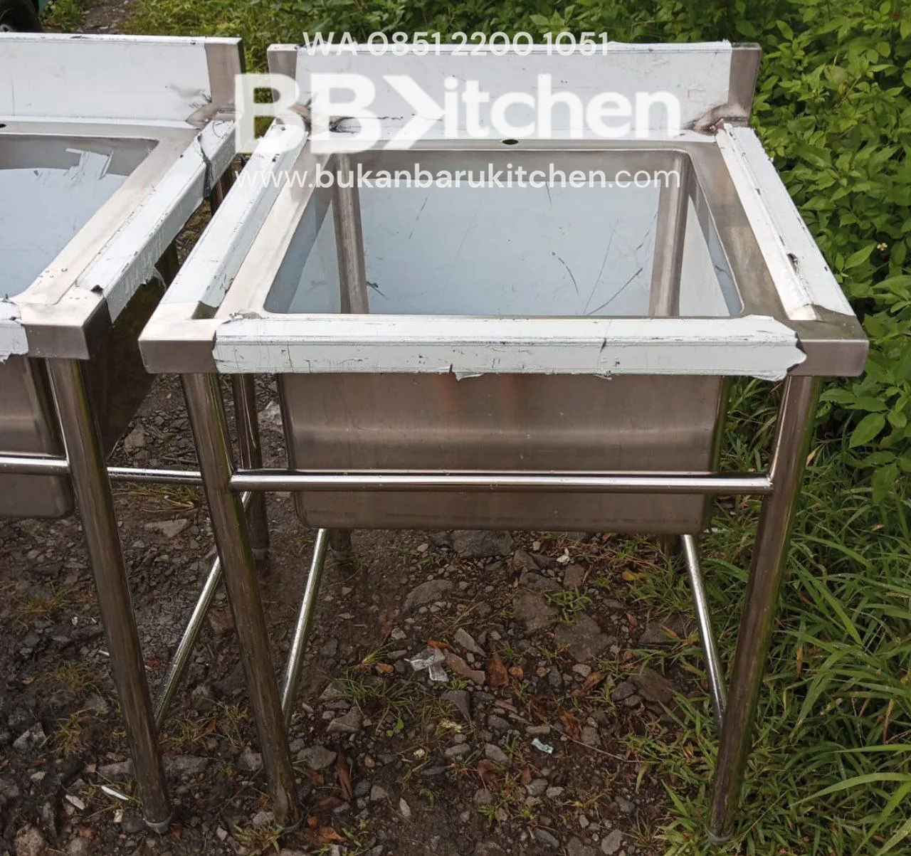 Single Sink Stainless Steel 70x70 cm Baru - Image 5