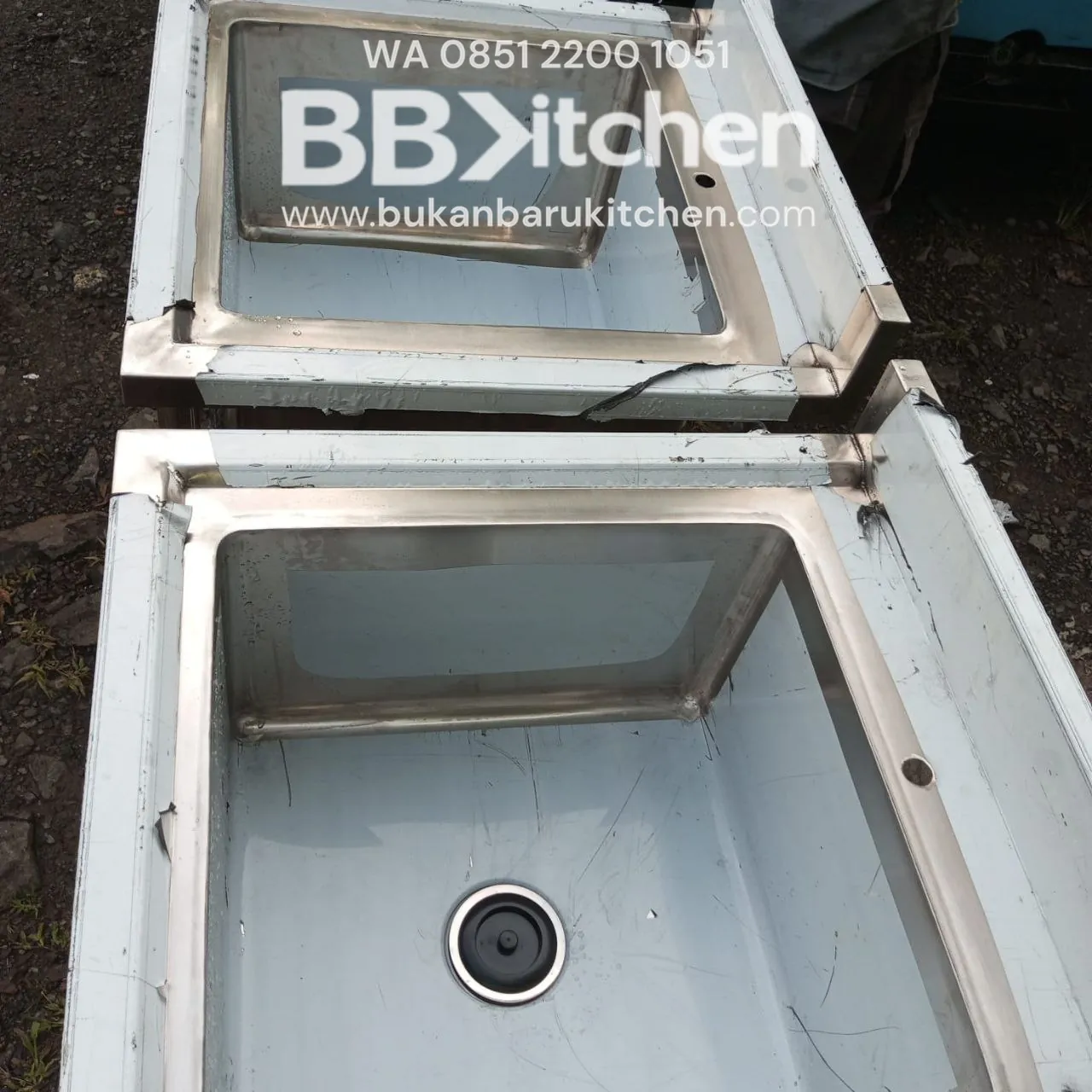 Single Sink Stainless Steel 70x70 cm Baru