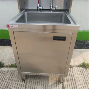 Single Sink Stainless Steel Cabinet with Uppershelf 60x70x80