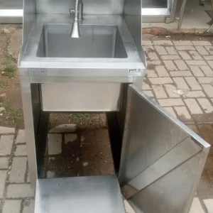 Single Sink Stainless Steel dengan Rak Tirisan dan Kran - Ukuran P 50 x L 70 x T 85 cm