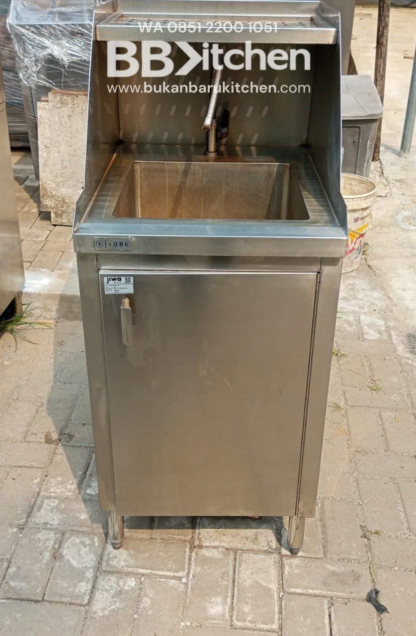 Single Sink Stainless Steel P 50 x L 70 x T 85 cm dengan Rak Tirisan