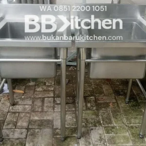 Single Sink Stainless Steel P 60 x 60 x T 85 cm