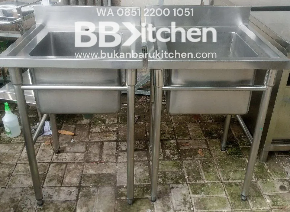 Single Sink Stainless Steel P 60 x 60 x T 85 cm