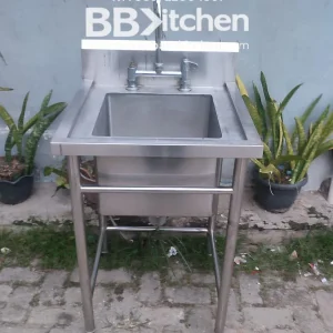 Single Sink Stainless Steel P 60 x L 60 x T 87 cm