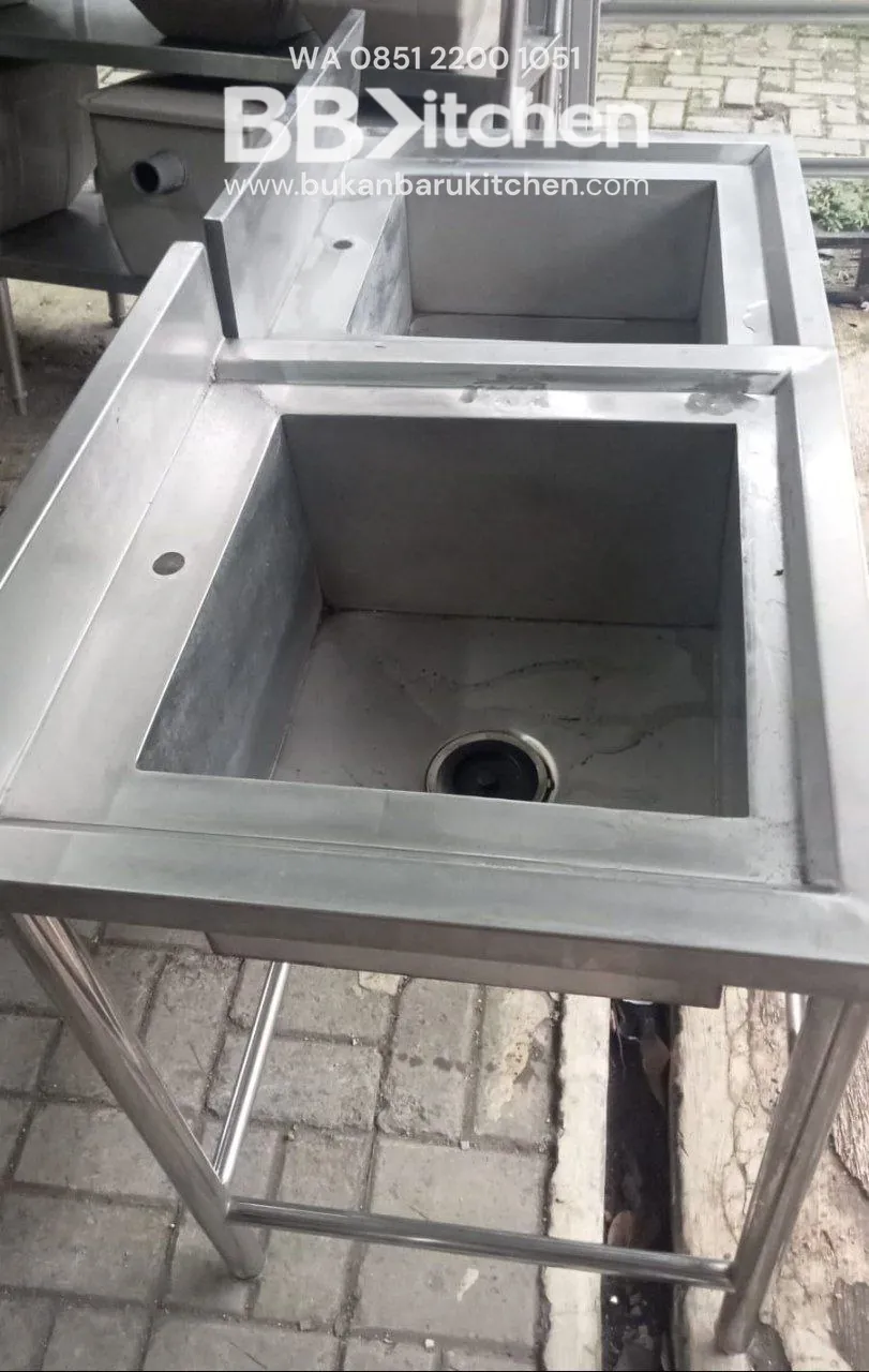 Single Sink Stainless Steel P60 x L60 x T85 cm - Image 2