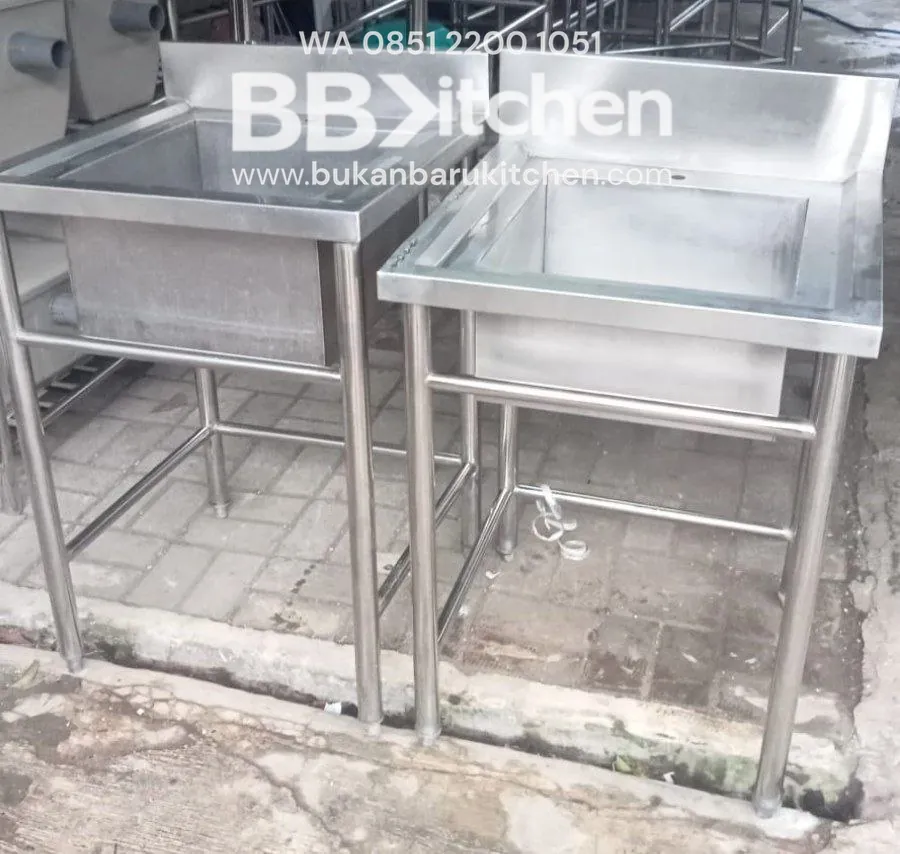 Single Sink Stainless Steel P60 x L60 x T85 cm - Image 4