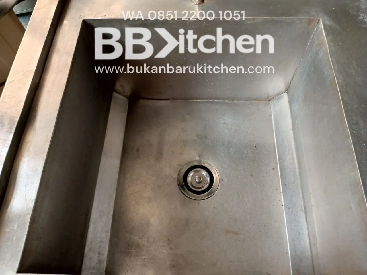 Single Sink Stainless Steel Sayap Kanan 120x75x85 cm - Image 2