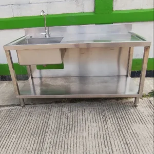 Single Sink Stainless Steel Sayap Kanan 150x70x80