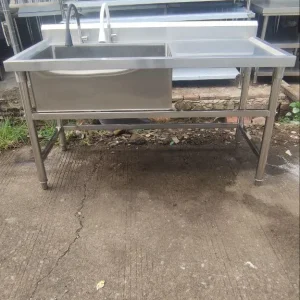 Single Sink Stainless Steel Sayap Kanan 150x70x85
