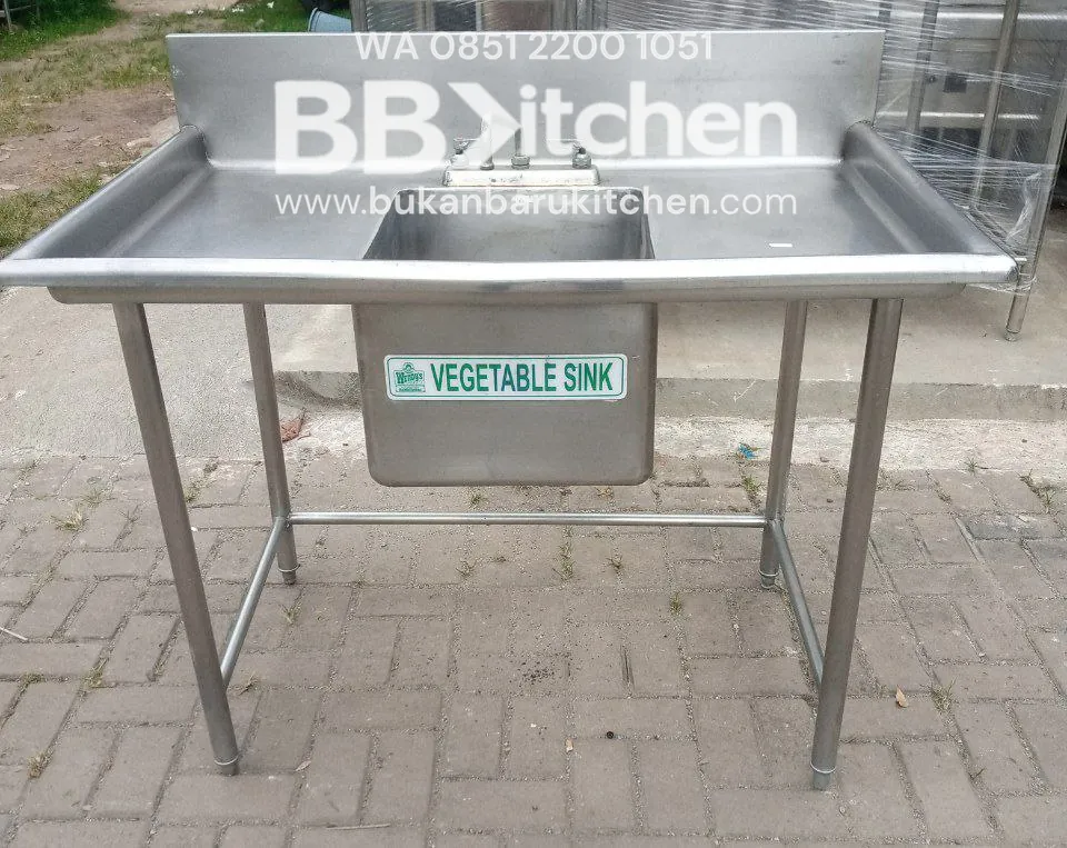 Single Sink Stainless Steel Sayap Kanan Kiri 120x75x90 cm