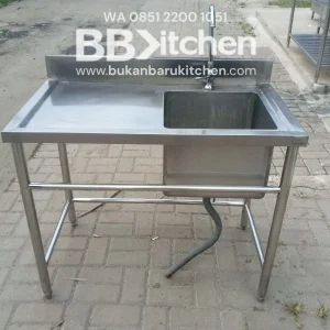 Single Sink Stainless Steel Sayap Kiri 100x60x80 cm