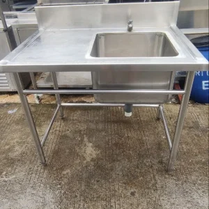 Single Sink Stainless Steel Sayap Kiri 100x70x85 mm