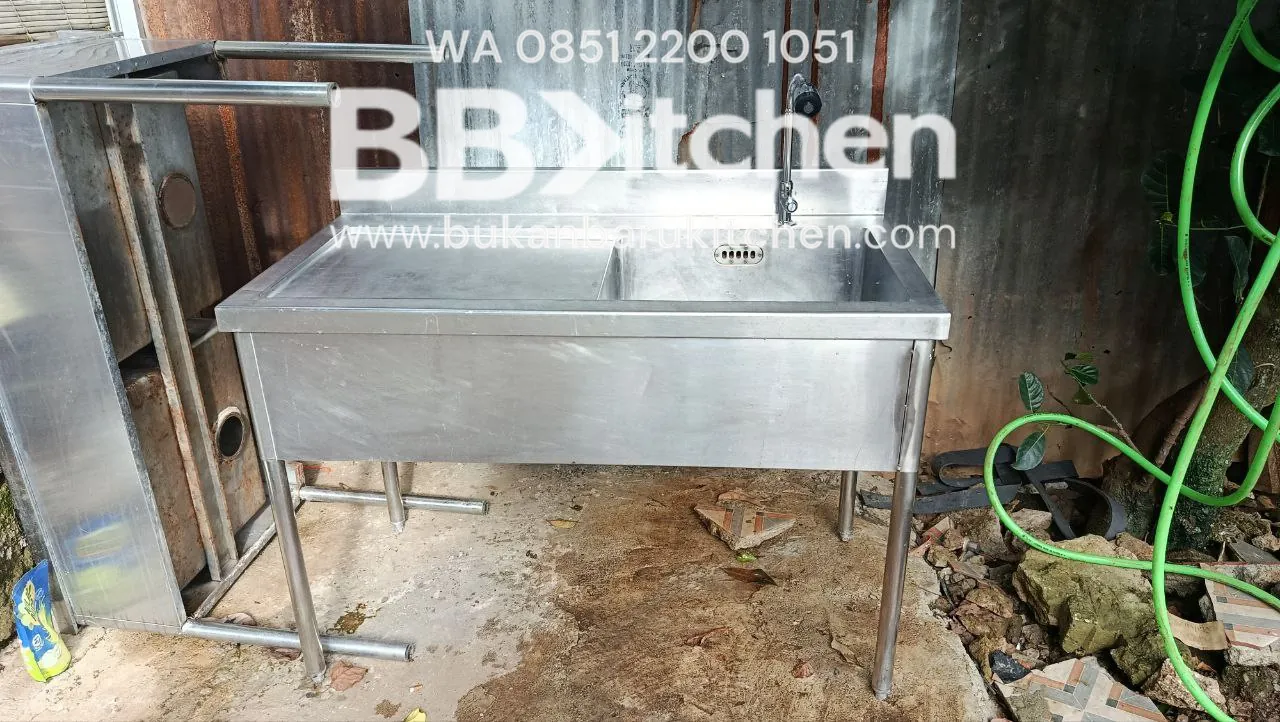 Single Sink Stainless Steel Sayap Kiri 120 x 60 x 85 cm