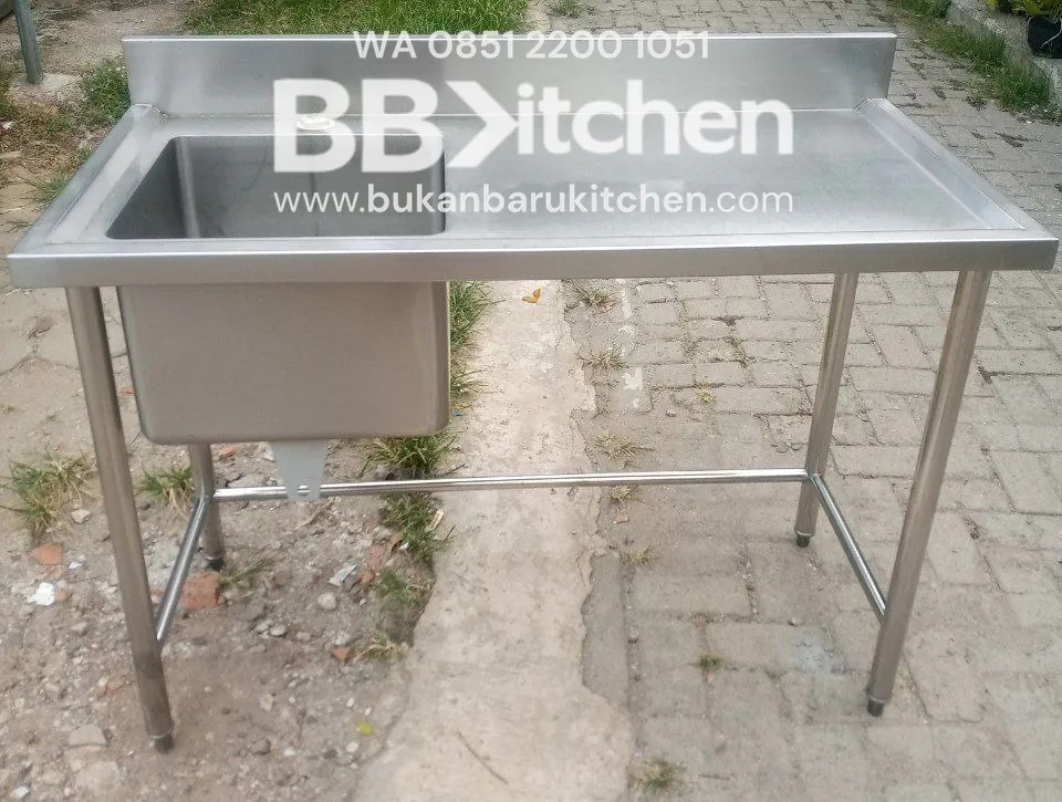 Sink 1 Lobang Sayap Kanan P120 x L60 x T85 cm