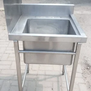 Sink 1 Lobang Stainless Steel dengan Sekat Pembatas Kiri - Ukuran P 60 x L 70 x T 85 cm