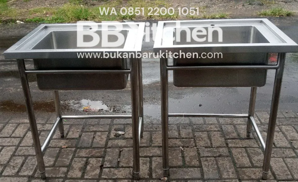 Sink 1 Lobang Stainless Steel P70 x L60 x T85 cm