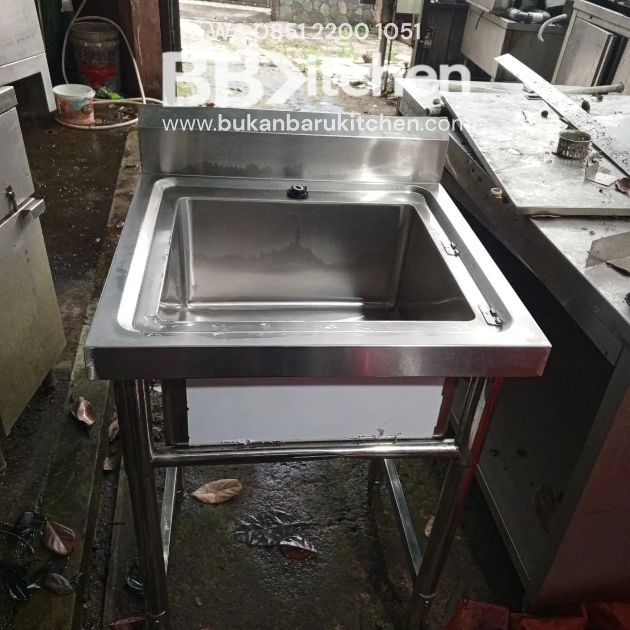Sink 1 Lobang Stainless Steel Ukuran 60x60x85 - Image 3