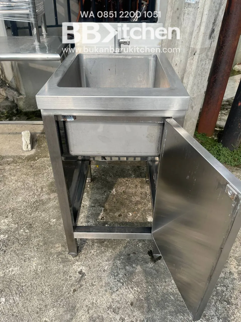 Sink Cabinet Stainless Steel Ukuran 42x70x80 - Image 2