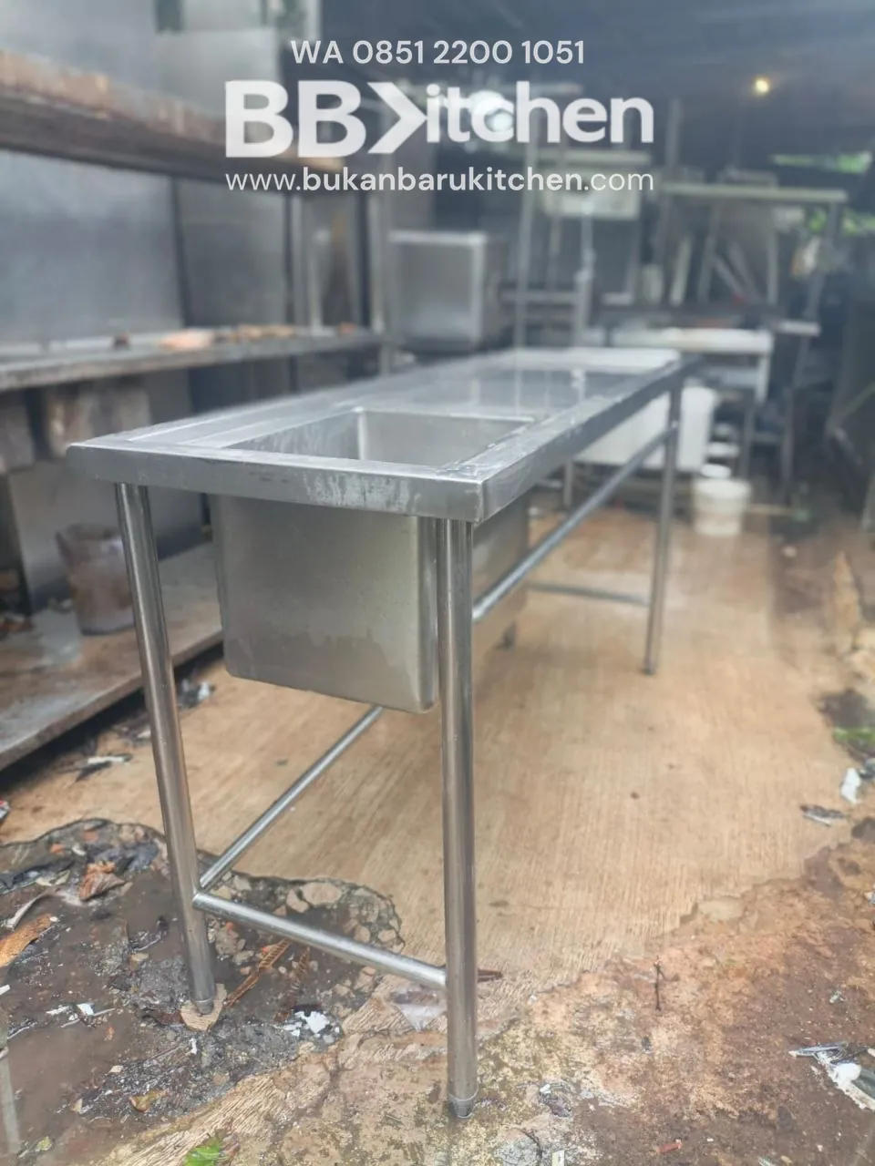Sink Sayap Stainless Steel Ukuran 150x50x85 - Image 2