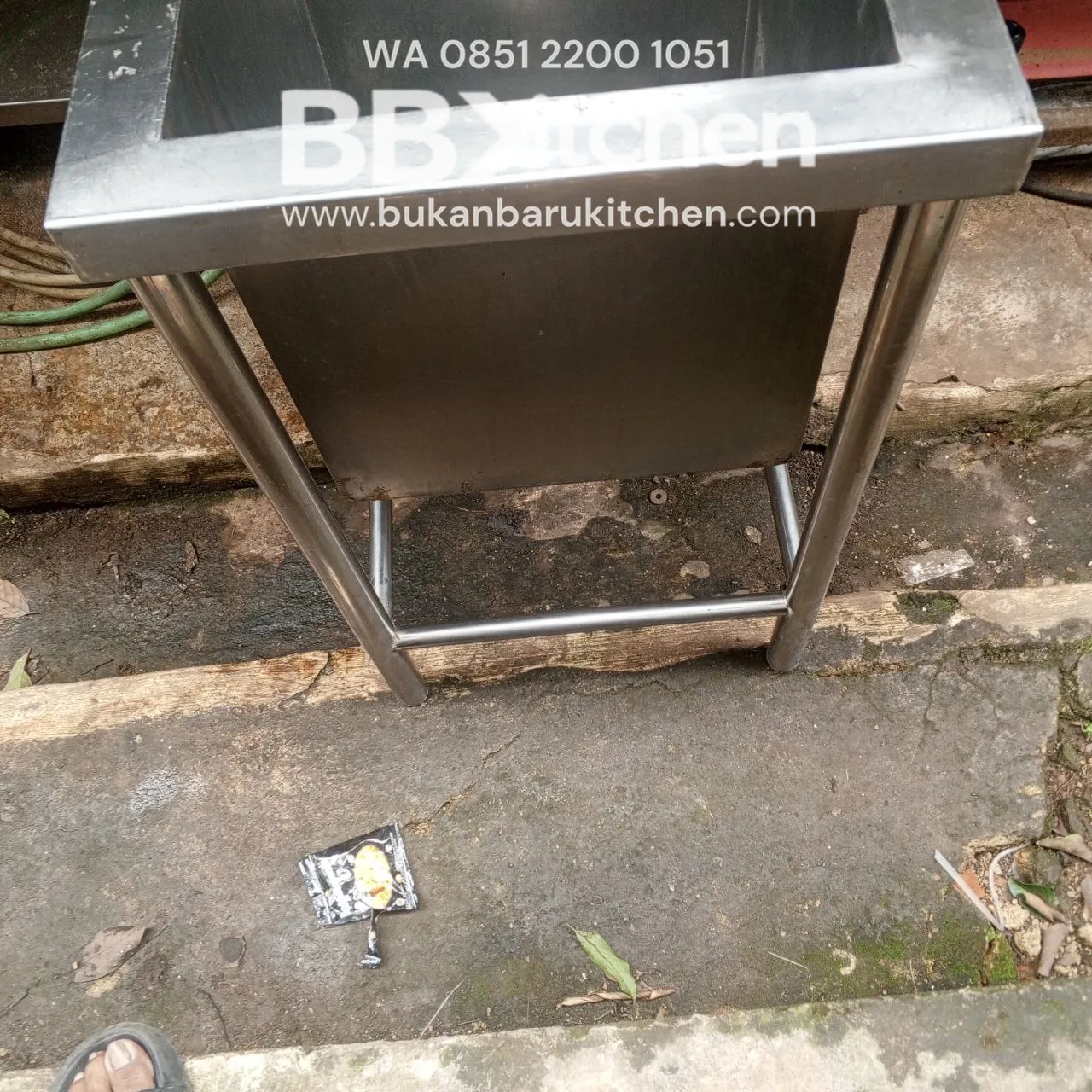 Sink Stainless 1 Lobang Ukuran 50x50x85 - Image 3