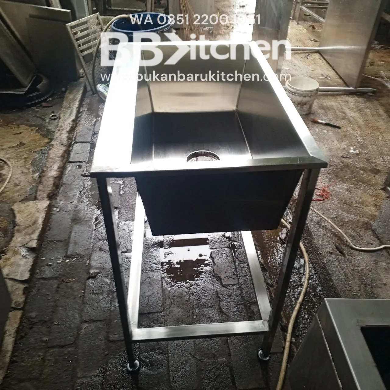 Sink Stainless Steel 1 Lobang 80x50x85 - Image 5