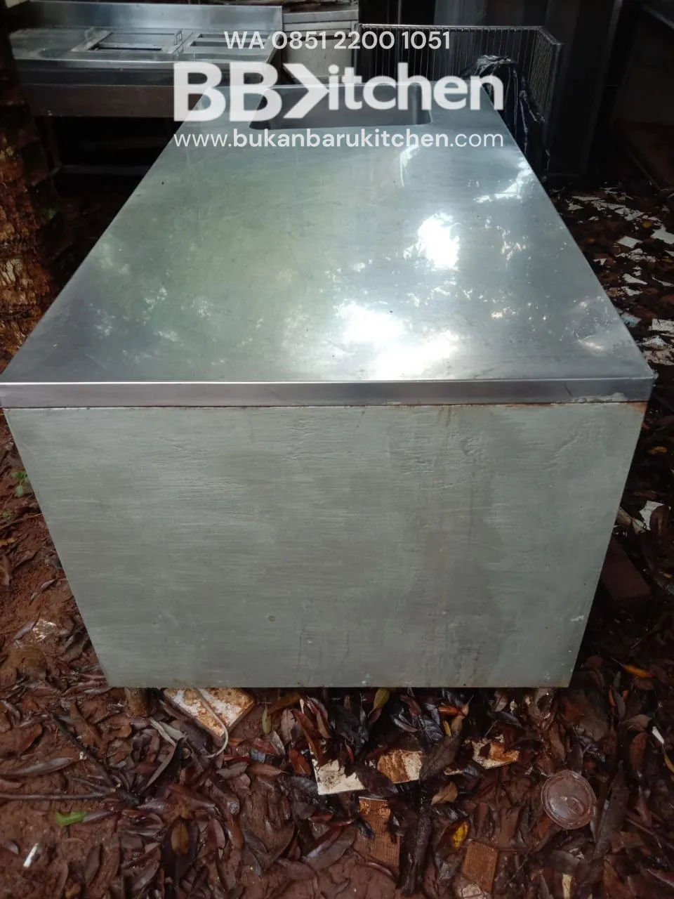 Sink Stainless Steel 1 Lobang dengan Sayap dan Hambalan 180x90x85 - Image 3