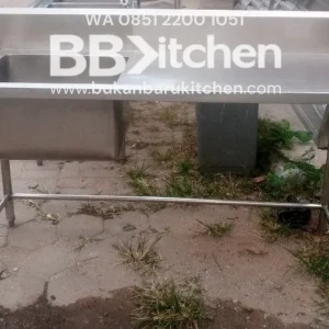 Sink Stainless Steel 1 Lobang Sayap Kanan 150x60x85 cm