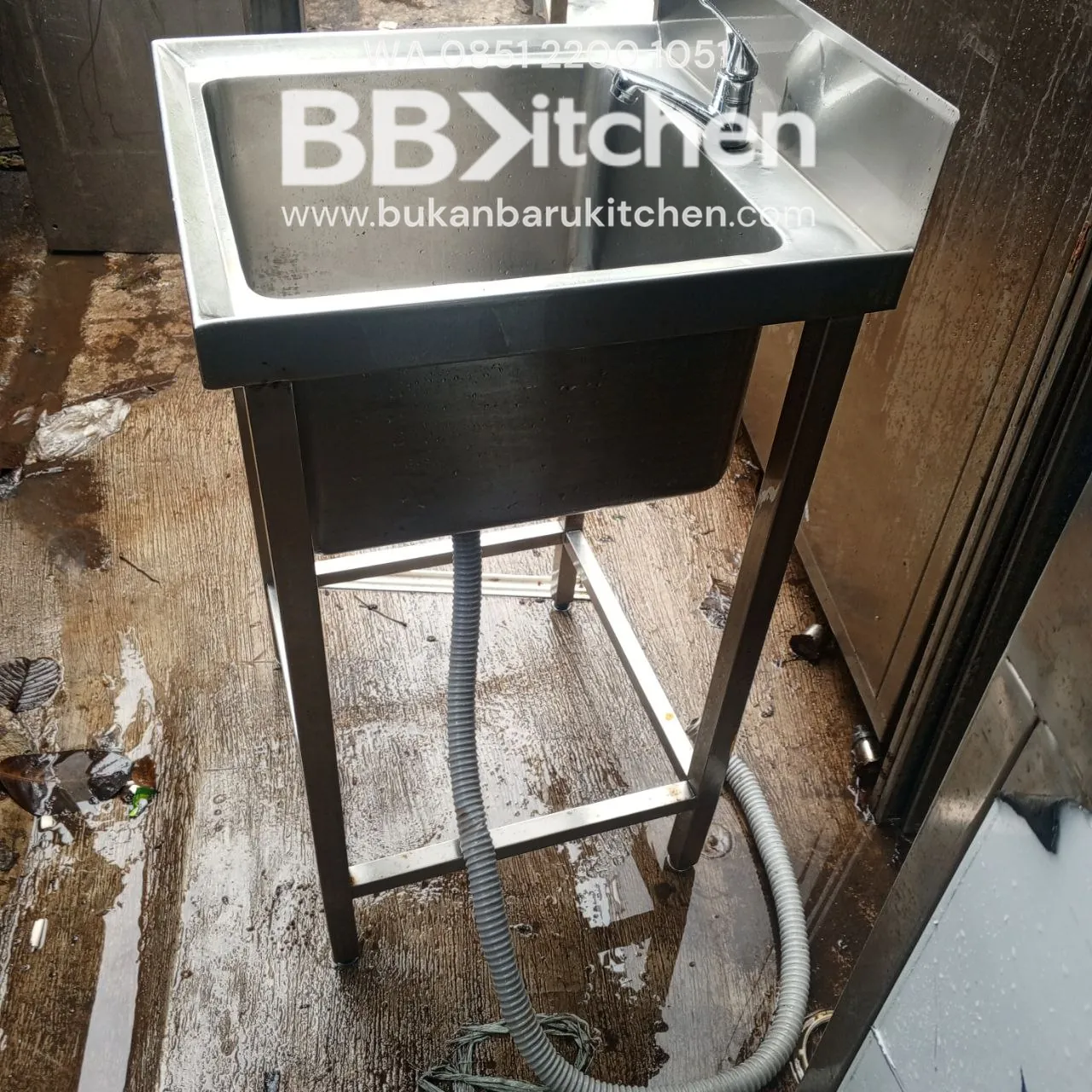 Sink Stainless Steel 1 Lobang Ukuran 50x50x85 - Image 5