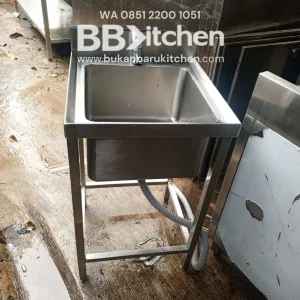 Sink Stainless Steel 1 Lobang Ukuran 50x50x85