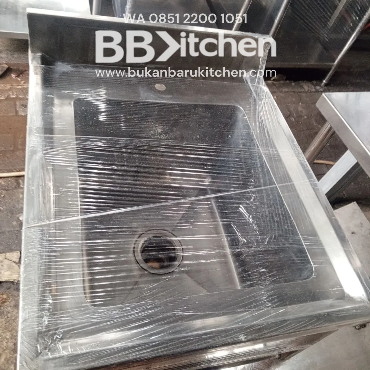 Sink Stainless Steel 1 Lobang Ukuran 50x60x85 - Image 3